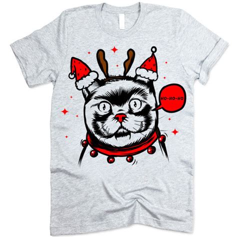 funny cat christmas shirts|funny cat shirts for boys.